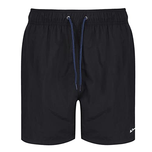 Ben Sherman Herren Badeshorts, Schwarz, Größe M Badehose, L/XL von Ben Sherman