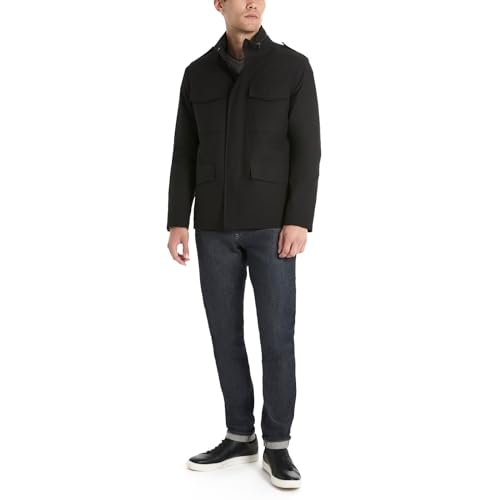 Ben Sherman Herren Casual Military Jacke Beekman, Schwarz, M von Ben Sherman