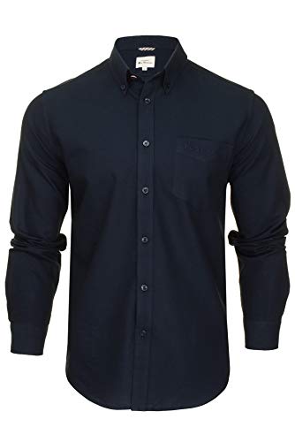 Ben Sherman Herren Freizeithemden Button-Down-Kragen Langarm (Dark Navy (Embroidered Pocket Logo)) L von Ben Sherman