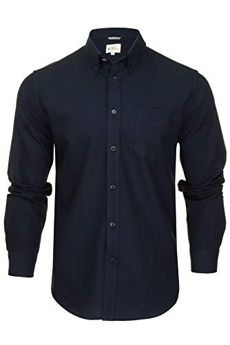 Ben Sherman Herren Freizeithemden Button-Down-Kragen Langarm (Dark Navy (Embroidered Pocket Logo)) S von Ben Sherman