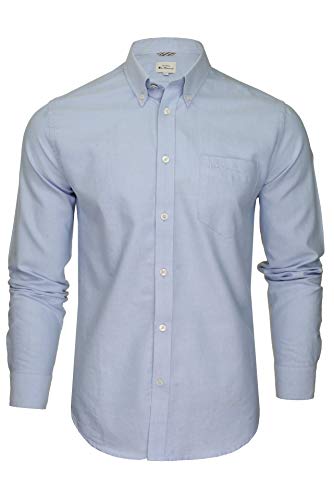 Ben Sherman Herren Freizeithemden Button-Down-Kragen Langarm (Sky (Embroidered Pocket Logo)) XL von Ben Sherman