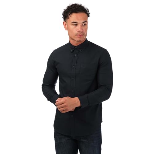 Ben Sherman Herren Langarm Oxford Hemd in Blau, navy, L von Ben Sherman