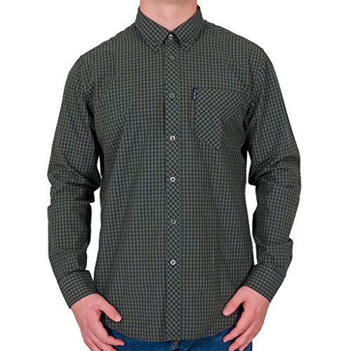 Ben Sherman Herren Ls Signature Gingham Hemd, Loden, S von Ben Sherman