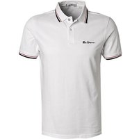 Ben Sherman Herren Polo-Shirt weiß Baumwoll-Piqué von Ben Sherman