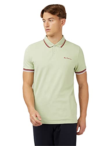 Ben Sherman Herren-Poloshirt, kurzärmelig, normale Passform, pistazie, M von Ben Sherman