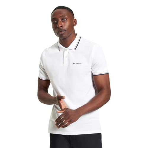 Ben Sherman Herren Poloshirt Signature Pique weiß XXL von Ben Sherman