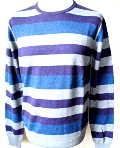 Ben Sherman Herren Pullover, Gestreift violett violett Large Gr. M, violett von Ben Sherman