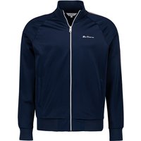Ben Sherman Herren Sweatjacke blau Baumwolle unifarben von Ben Sherman