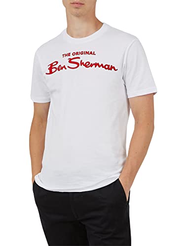 Ben Sherman Herren Shirt Signature weiß/rot L von Ben Sherman