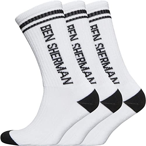 Ben Sherman Herren Sport Socks Sportsocken für Herren in Weiß, White, von Ben Sherman