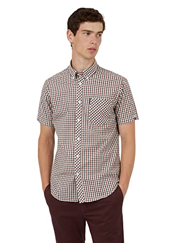 Ben Sherman Herren Ss Signature House Check Freizeithemd, Rot (Red 550), Large von Ben Sherman