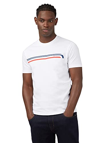 Ben Sherman Herren-T-Shirt, kurzärmelig, Weiß, weiß von Ben Sherman