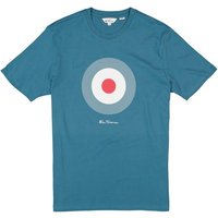 Ben Sherman Herren T-Shirt blau Baumwolle von Ben Sherman