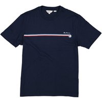 Ben Sherman Herren T-Shirt blau Baumwolle von Ben Sherman