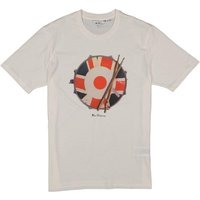 Ben Sherman Herren T-Shirt weiß Baumwolle von Ben Sherman