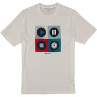 Ben Sherman Herren T-Shirt weiß Baumwolle von Ben Sherman