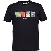 Ben Sherman Herren T-Shirt schwarz Baumwolle von Ben Sherman