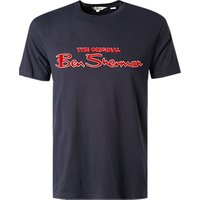 Ben Sherman Herren T-Shirts blau Baumwolle von Ben Sherman