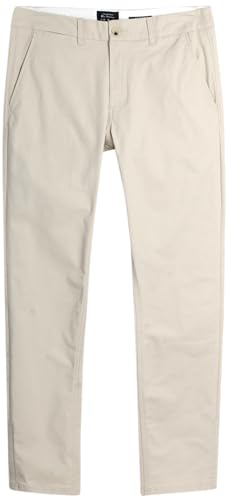 Ben Sherman Khaki-Hose für Herren, bequem, Stretch, schmale Passform, lässige Khaki-Hose für Herren, Stein, 36W x 32L von Ben Sherman