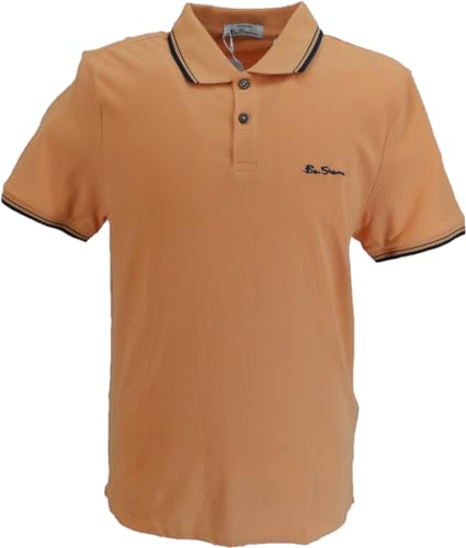 Ben Sherman Kurzarm-Poloshirt für Herren, Kupfer-Orange, XL von Ben Sherman