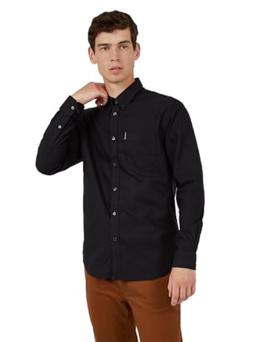 Ben Sherman Lässiges Hemd mit Knopfleiste, Schwarz , XL von Ben Sherman