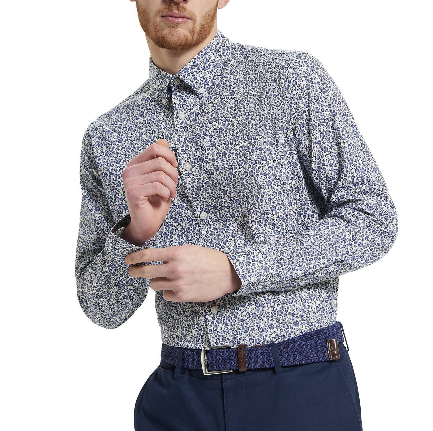 Ben Sherman Langarmhemd Hemd Ben Sherman Mono Floral Print von Ben Sherman