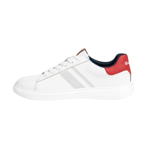 Ben Sherman Men's Hardie Trainer, White Red, 9 M US von Ben Sherman