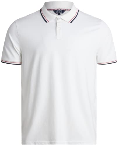 Ben Sherman Men's Polo Shirt - Classic Fit, 3-Button Short Sleeve Casual Polo Shirt for Men (S-XL), Size Medium, Bright White von Ben Sherman