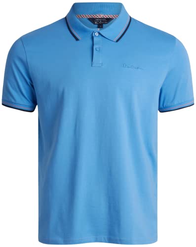 Ben Sherman Men's Polo Shirt - Classic Fit, 3-Button Short Sleeve Casual Polo Shirt for Men (S-XL), Size Small, Marina von Ben Sherman