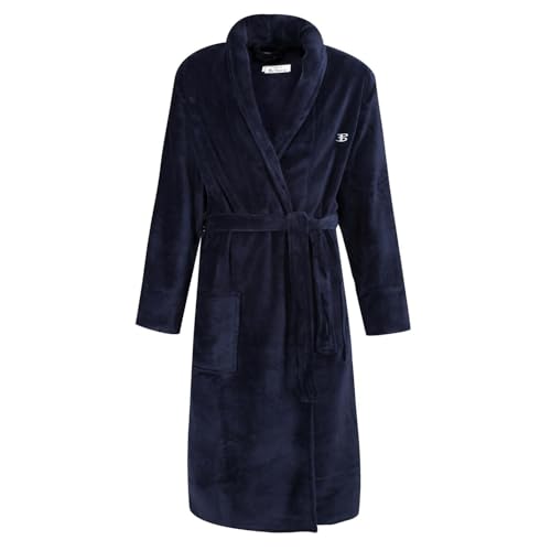 Ben Sherman Men's Randol Mens Fleece Bath Robe, Navy, L von Ben Sherman