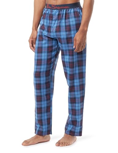 Ben Sherman Mens Lounge Pants in Navy | Lightweight with Elastic Branded Waistband & Side Seam Pockets - 100% Cotton von Ben Sherman