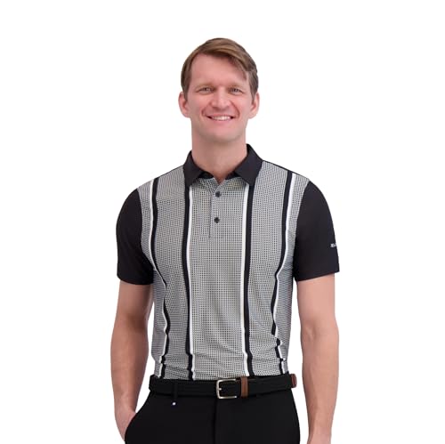 Ben Sherman Performance-Golf-Poloshirts für Herren – Stretch, extra weicher Stoff, feuchtigkeitsableitend, geruchsabweisend, Schwarz, L von Ben Sherman