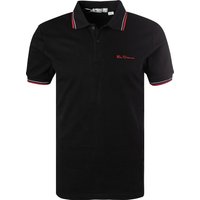 Ben Sherman Herren Polo-Shirt schwarz Baumwoll-Piqué von Ben Sherman