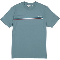 Ben Sherman Herren T-Shirt blau Baumwolle von Ben Sherman