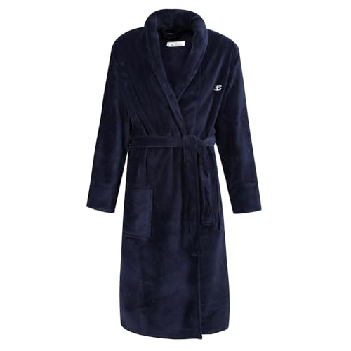 Ben Sherman Underwear Men's Ben Sherman, Super Soft, Warm Cosy Dressing Gown Mens Fleece Bath Robe, Navy, L von Ben Sherman