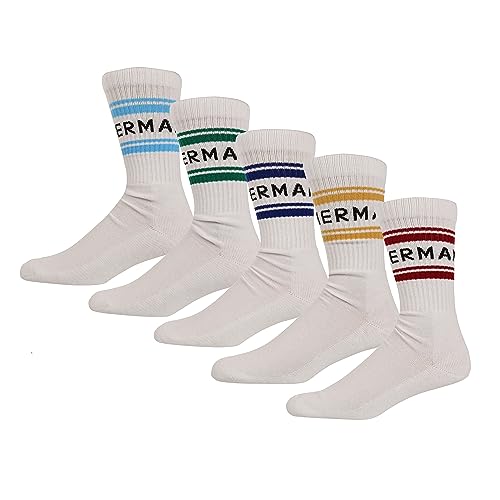 Ben Sherman Underwear Men's Mens Sport Socks in White | Mid Calf in Thick Comfortable Fabric Herren Ben Sherman Sportsocken in Weiß, 40-45 von Ben Sherman