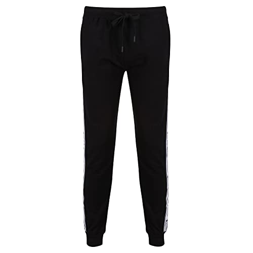 Herren Ben Sherman Loungehose in Schwarz mit Markenbesatz in Weiß | Elastischer Kordelzugbund und Bündchen an den Knöcheln | Super weiche und Bequeme Loungewear aus 100% Baumwolle von Ben Sherman