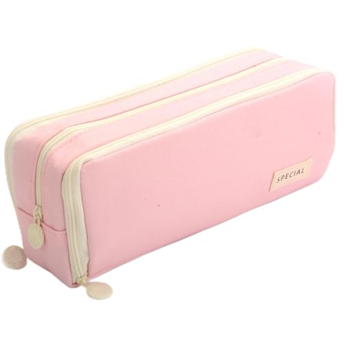 BenPo bar Federmäppchen, großes Federmäppchen, Pink-weißer Reißverschluss, Standard BenPo bar Federmäppchen, großes Federmäppchen, Pink-weißer Reißverschluss, Standard von BenPo bar