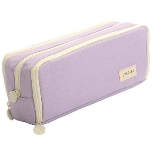 BenPo bar Federmäppchen, großes Federmäppchen, Violett-weißer Reißverschluss, Standard BenPo bar Federmäppchen, großes Federmäppchen, Violett-weißer Reißverschluss, Standard von BenPo bar