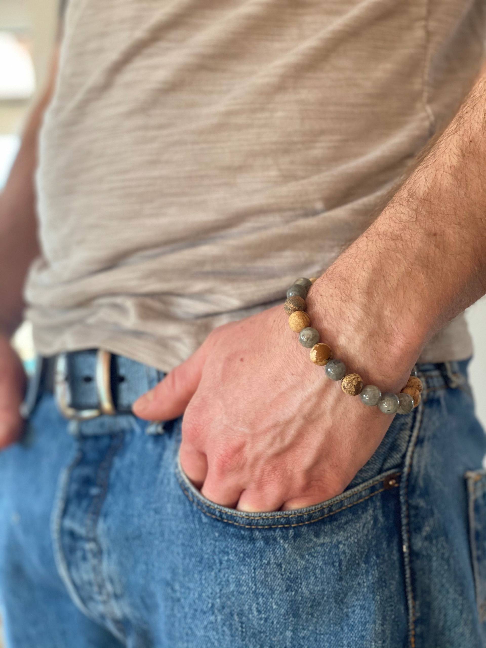 Labradorit Edelstein Armband Perlenarmband Jaspis Heilstein Chunky Statement-Armband Partnerarmband Mala-Armband Unisex Geschenk Labradorit Edelstein Armband Perlenarmband Jaspis Heilstein Chunky Statement-Armband Partnerarmband Mala-Armband Unisex Geschenk von BenSchumacherShop