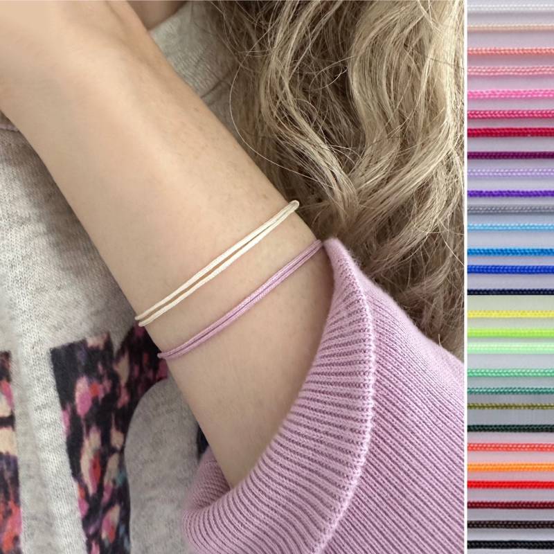 Schlichtes Nylonarmband Freundschaftsarmband Zwillinge Baby Kinder Männer Herren Armband Größenverstellbar Minimalistisch Rot Schiebeknoten von BenSchumacherShop