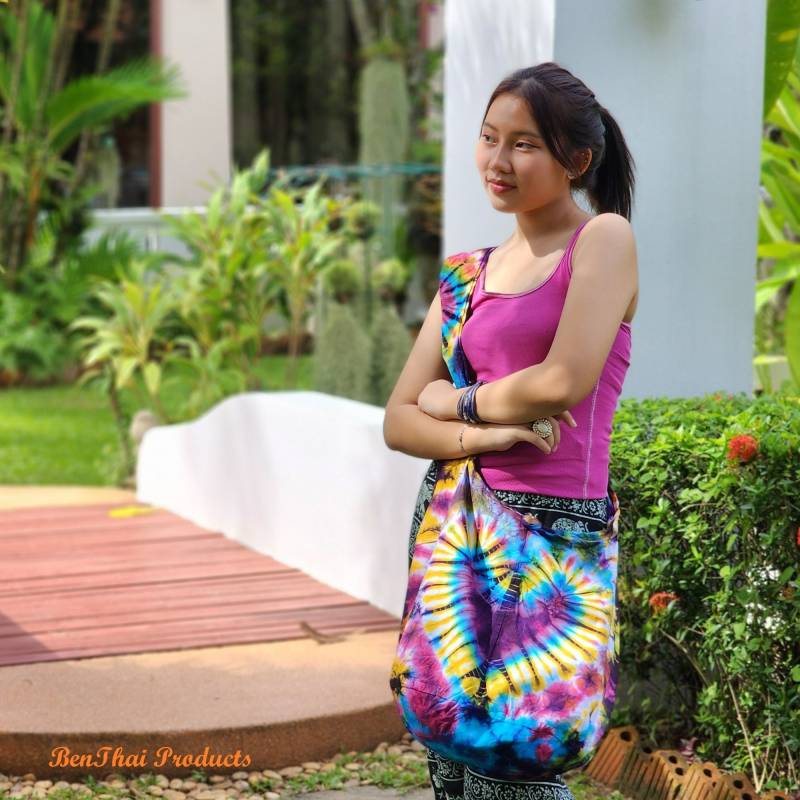 Herz Tie Dye Crossbody Tasche Sling Bag Geldbörse Messenger Bags Buddha Hobo Hippie Top Zip Oak Vz12, Vy4 Herz Tie Dye Crossbody Tasche Sling Bag Geldbörse Messenger Bags Buddha Hobo Hippie Top Zip Oak Vz12, Vy4 von BenThaiProducts