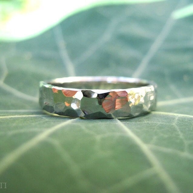 14K Weißgold Herren Ehering - 4 Mm von Benati