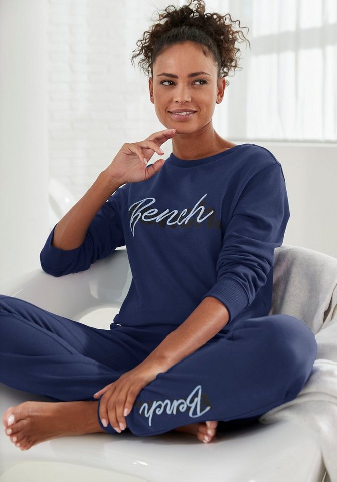 Bench. Loungewear Sweatshirt mit Logodruck und Stickerei, Loungeanzug von Bench. Loungewear