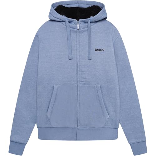 Bench Baraz Herren-Kapuzenpullover mit durchgehendem Reißverschluss und Taschen, Marineblau, XL von Bench