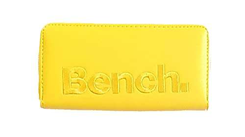 Bench Damen Geldbörse Große XXL Portemonnaie Brieftasche Reißverschluss Clutch, Farbe:Gelb von Bench