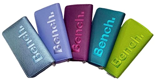 Bench Damen Geldbörse Große XXL Portemonnaie Brieftasche Reißverschluss Clutch, Farbe:Hellblau von Bench