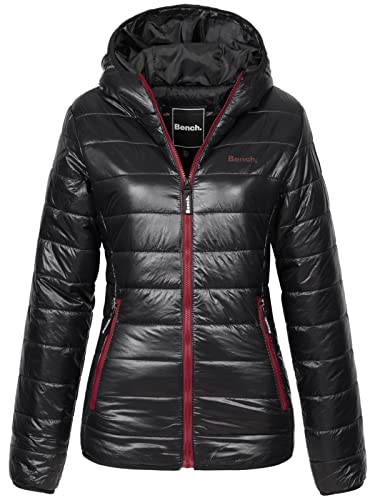 BENCH Damen Übergangsjacke KARA schwarz/blutrot 42 von Bench