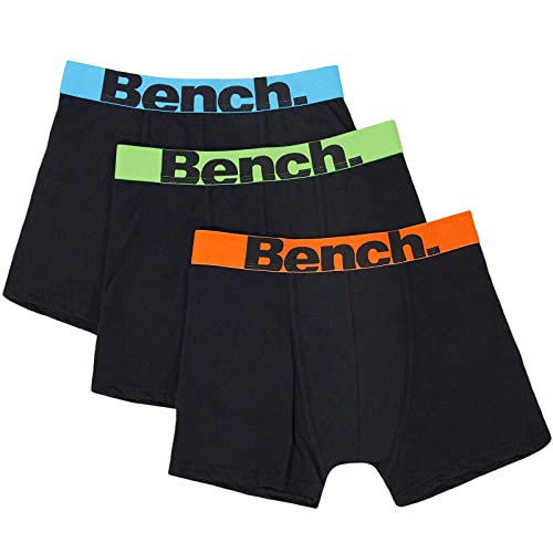 Bench Herren Action 3er-Pack Logo Bund Boxershorts – sortiert, sortiert, XL von Bench