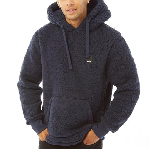 Bench Jerry Borg Herren-Kapuzenpullover, Teddybär, Fleece, Kapuzenpullover, navy, XXL von Bench